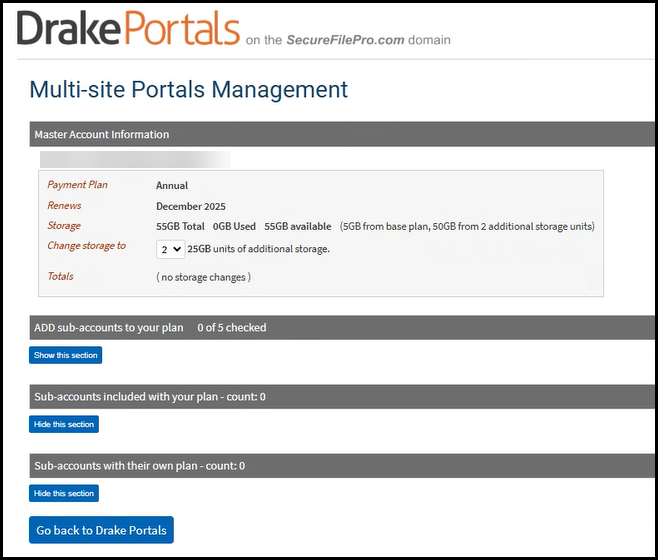 Multi-site management window Multi-site management window